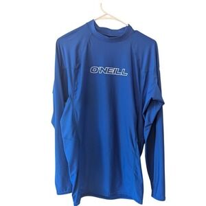 ONeill Men's Royal Blue Long Sleeve Rash Guard Swim Shirt 2XL